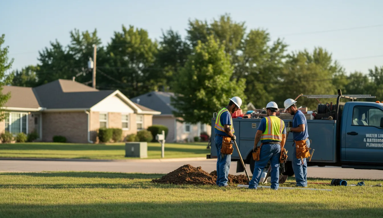 Residential water line and bathroom plumbing service in Chalfont, PA